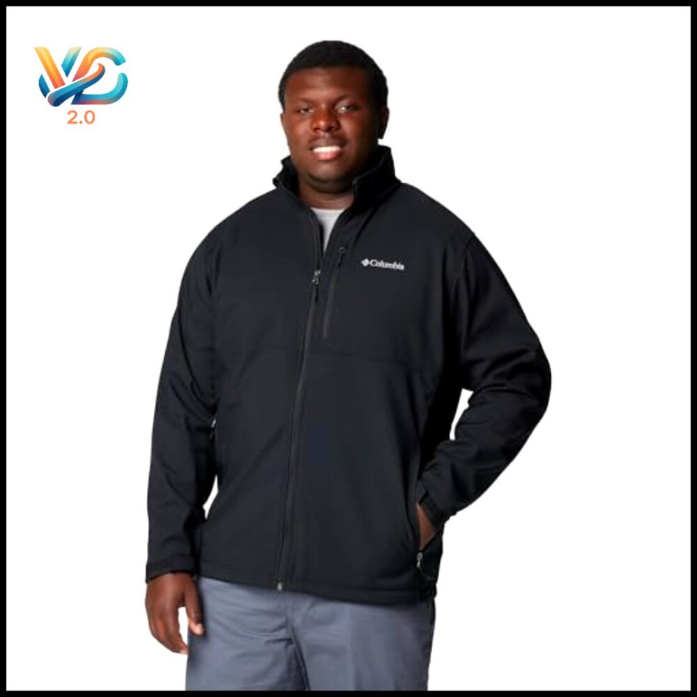 Men's Softshell Jacket Water Resistant Stretch Fi… - image 5